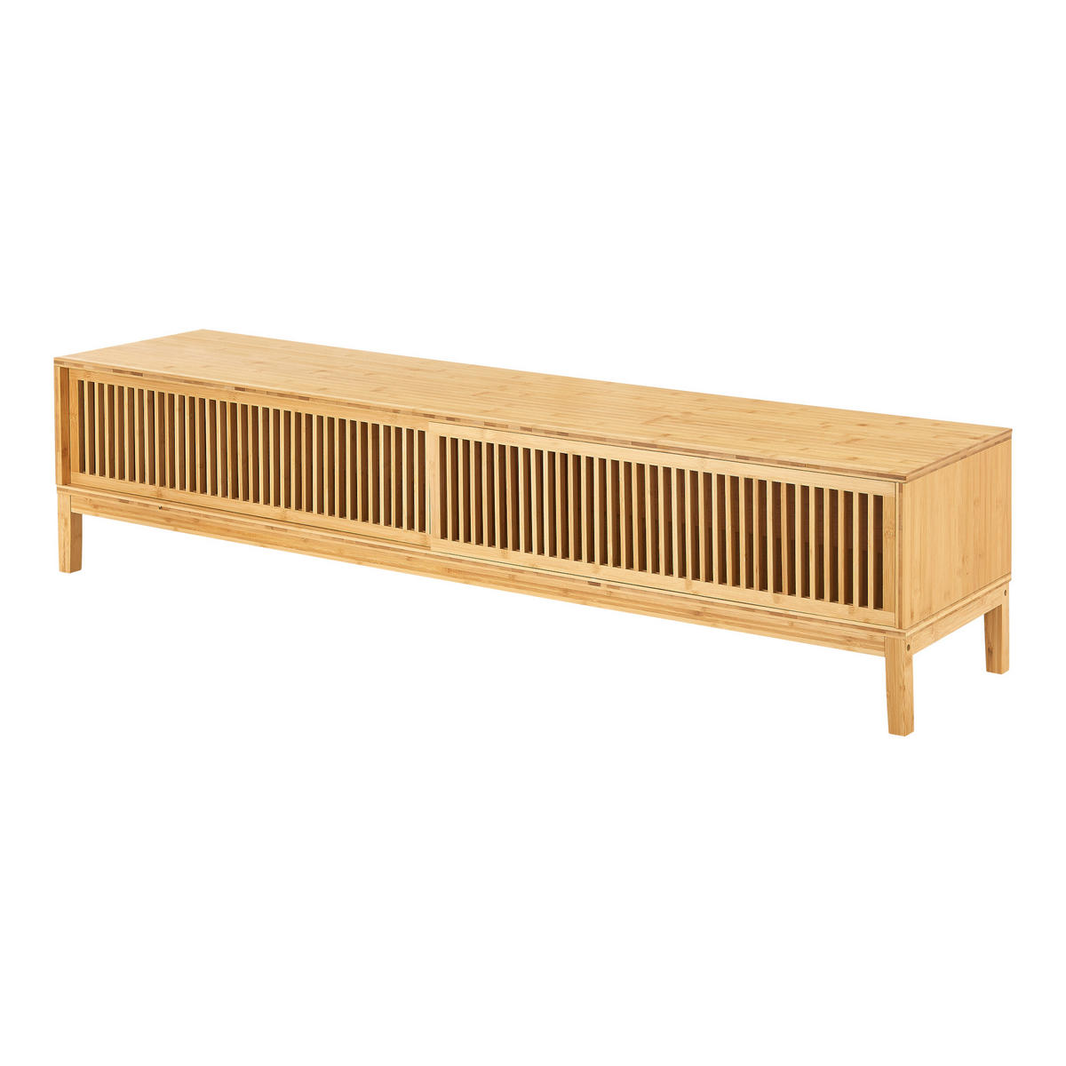 LOWBOARD Videbæk - Naturfarben, Holz (140/38/40cm) - [en.casa]