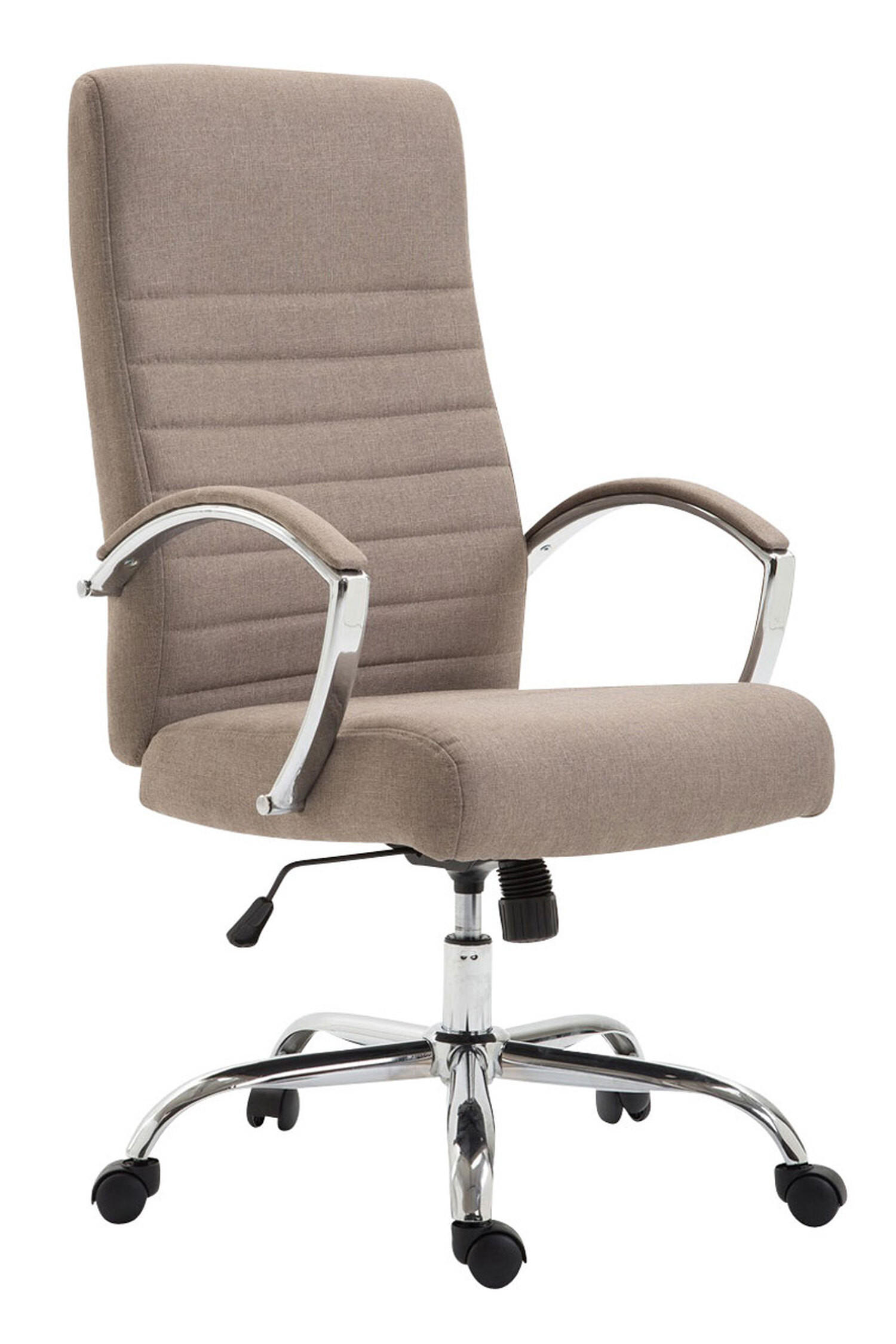 BÜROSTUHL Vallon, Stoff Taupe - Taupe, Textil/Metall (60/118/68cm) - TPFLiving