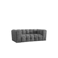 SOFA 2-Sitzer, Komfort, BALOO, stoff Schenille & Bouclé, Anthrazit - Anthrazit, Holz (196/75/106cm) - Kaiser Möbel