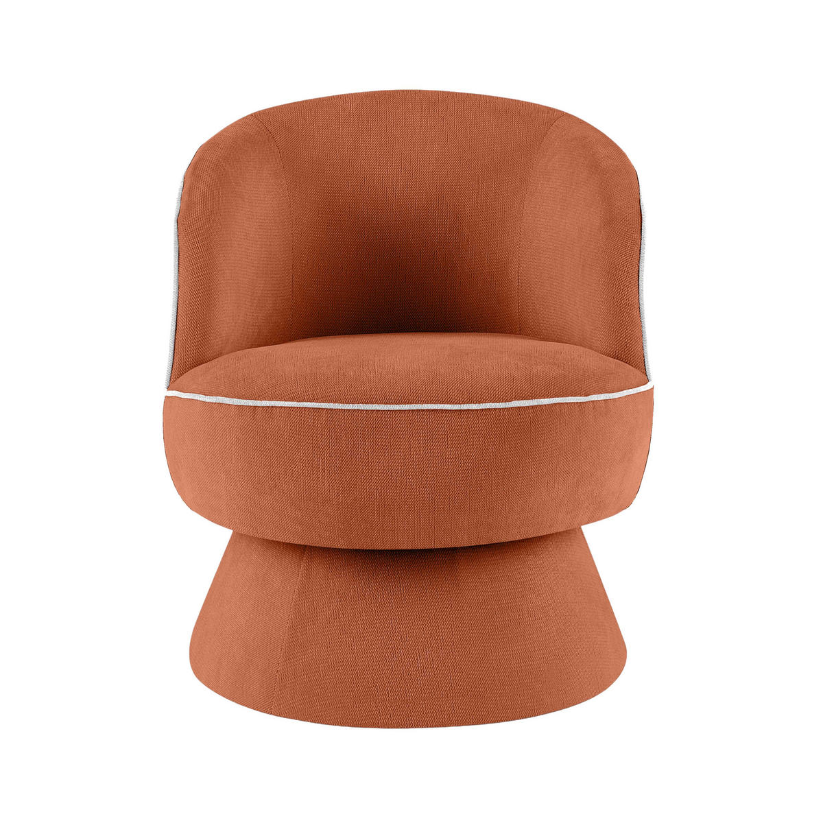 SESSEL, Terrakotta - Orange, Holz/Textil (66/71/80cm) - Oviala