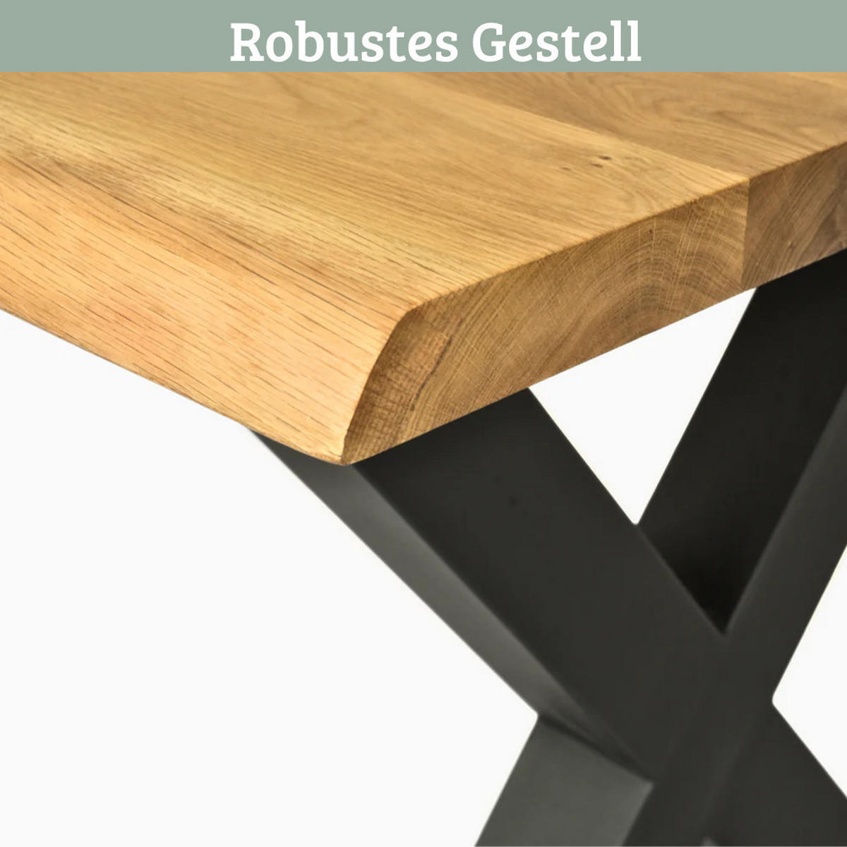 ESSTISCH Massivholz mit Baumkante RAGNAR 280x100 cm Eichenholz T-Spider Gestell - Braun, Holz/Metall (100/280/76cm) - DELUKE