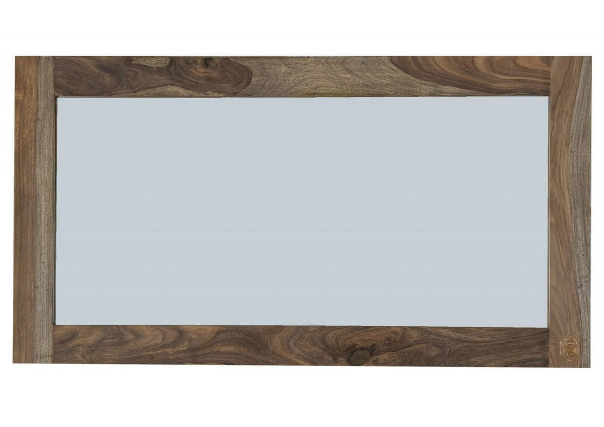 SPIEGEL Sheesham 130x3x70 grau geölt NATURE GREY #071 - Grau, Holz (130/70/3cm) - Massivmoebel24