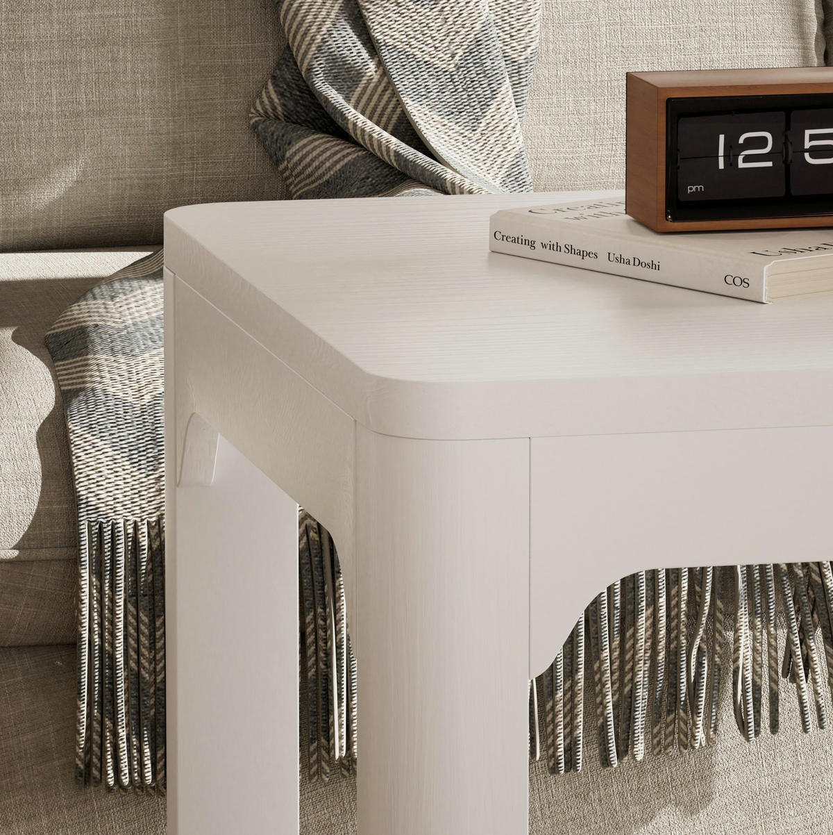 COUCHTISCH aus MDF 100x50x44 cm Weiß mit 2-stufigem Stauraum - Weiß, Holzwerkstoff (100/50/44.5cm) - IVMEU