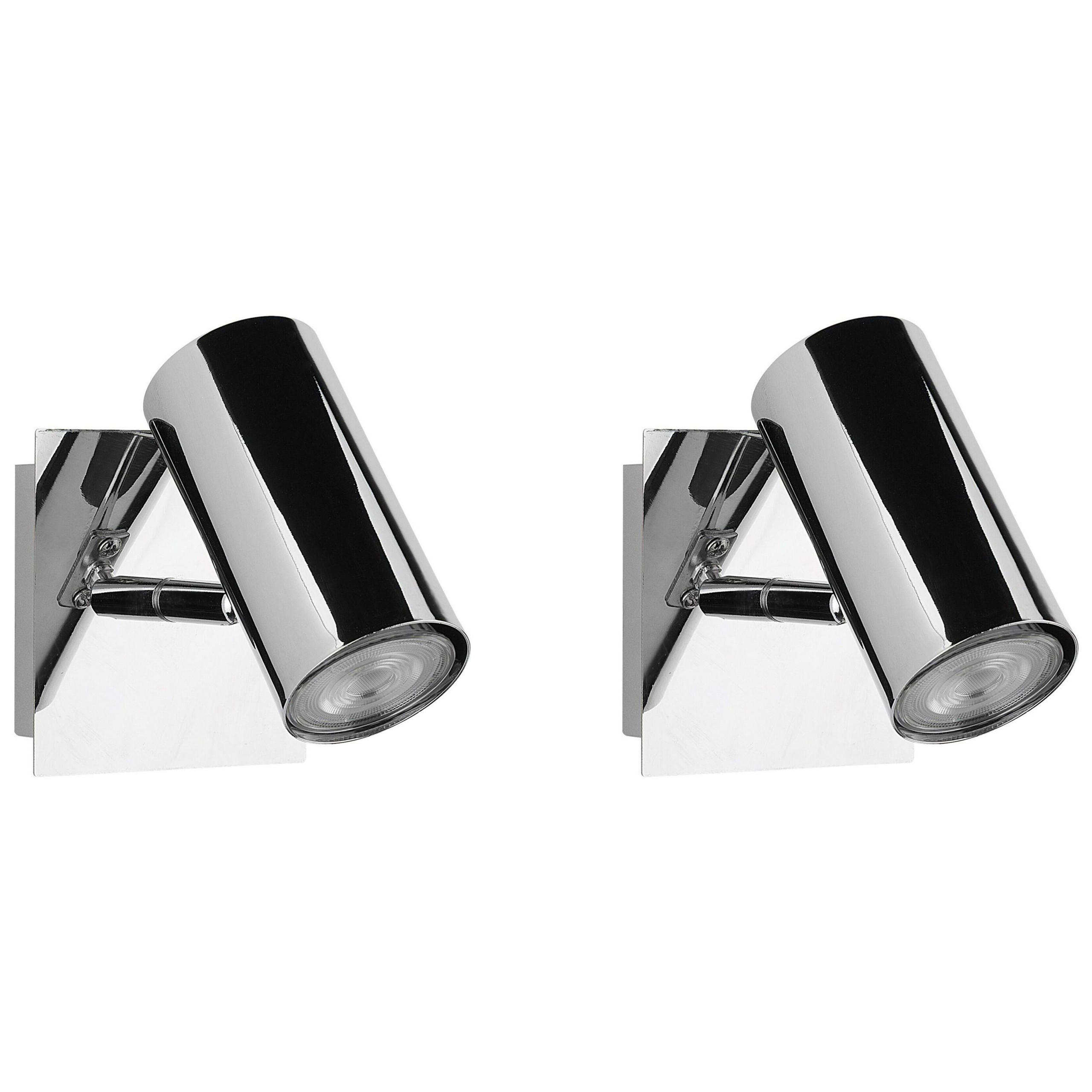 WANDLEUCHTE 2er-Set Rosetta 15/13/11 cm - Silberfarben, Metall (13/11/15cm) - Beliani