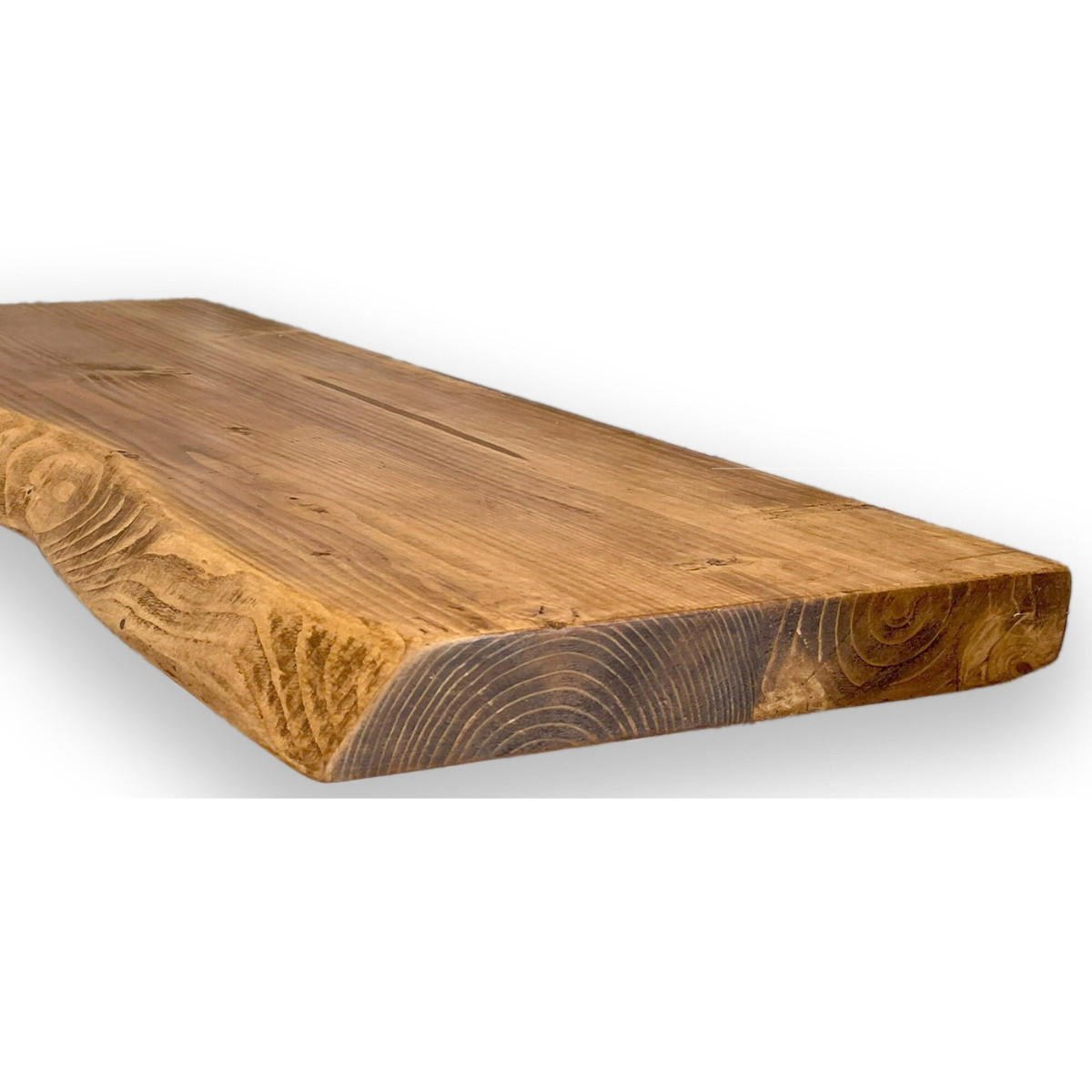 WANDREGAL rustikales 30/3,8/150 cm dunkle Eiche - Dunkelbraun, Holz (150/3.8/30cm)