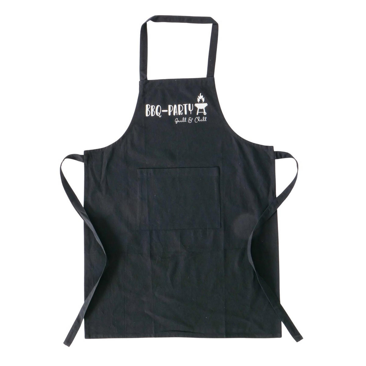 KOCHSCHÜRZE BBQ Baumwolle universal - Schwarz, Naturmaterialien (60/84cm) - Boltze Home