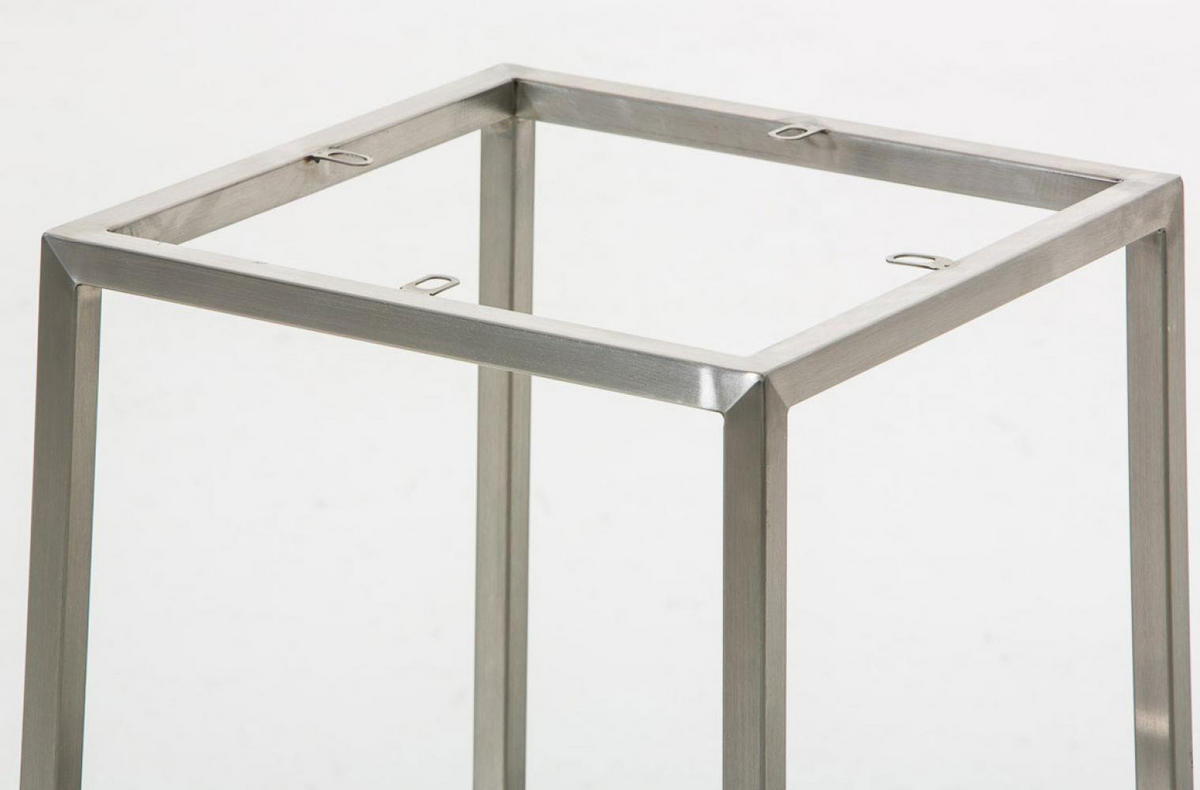 BARHOCKER 2er Set Stoff grau - Edelstahlfarben/Grau, Textil/Metall (37/85/37cm) - CLP