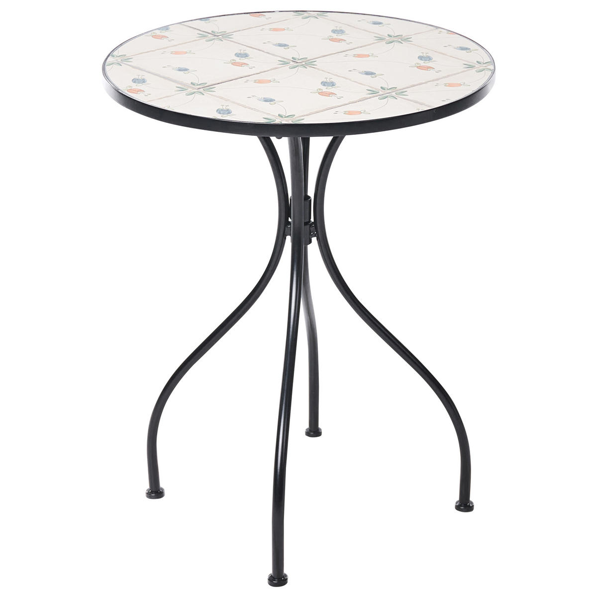 BISTRO-SET Metall Schwarz Carona - Weiß, Metall - Beliani