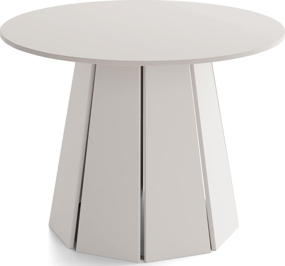 ESSTISCH Lunda rund ausziehbar verlängerbar, Kaschmir Grau-Beige 120/120/76 cm - Kaschmir/Schwarz, Holzwerkstoff (120/120/76cm) - WFL GROUP