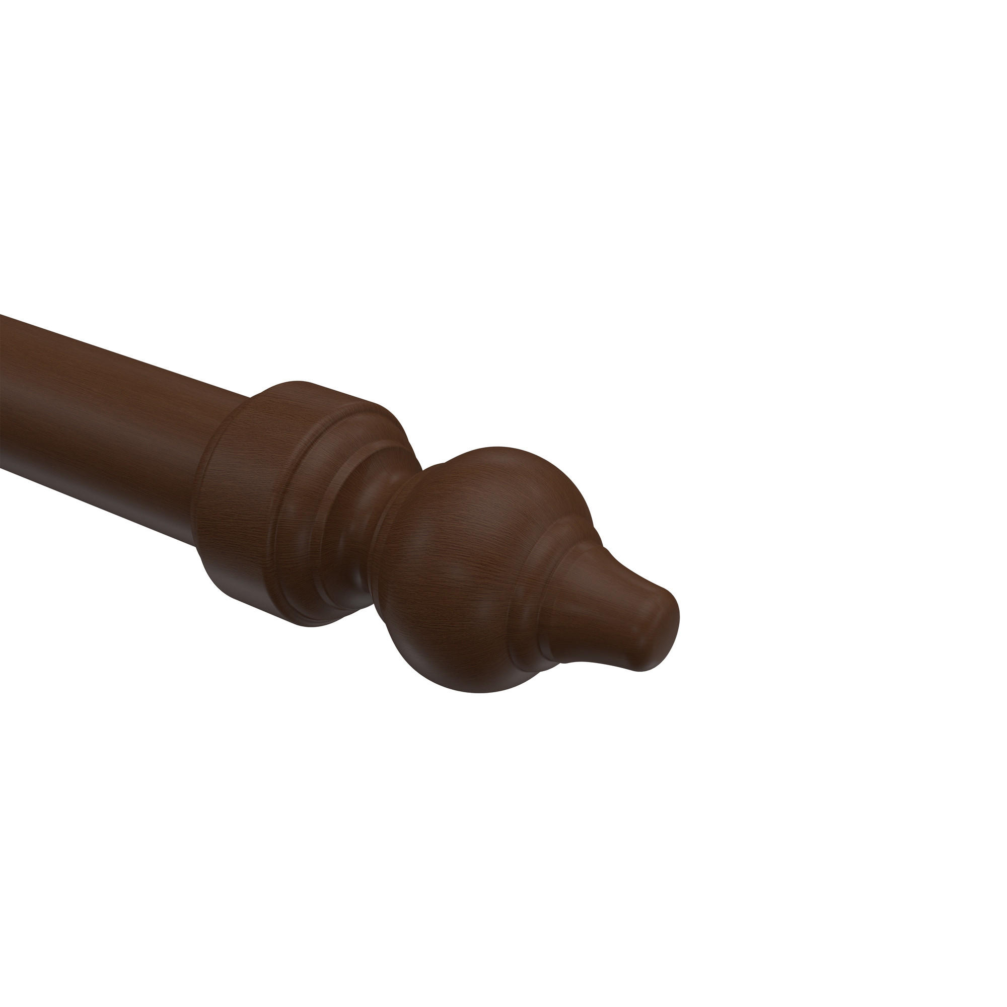 ENDSTÜCKE FÜR GARDINENSTANGEN 28 mm Ø, Rondo Nussbaum, Packung 2 Stück - Nussbaumfarben, Holz (8/4/4cm) - INTERDECO
