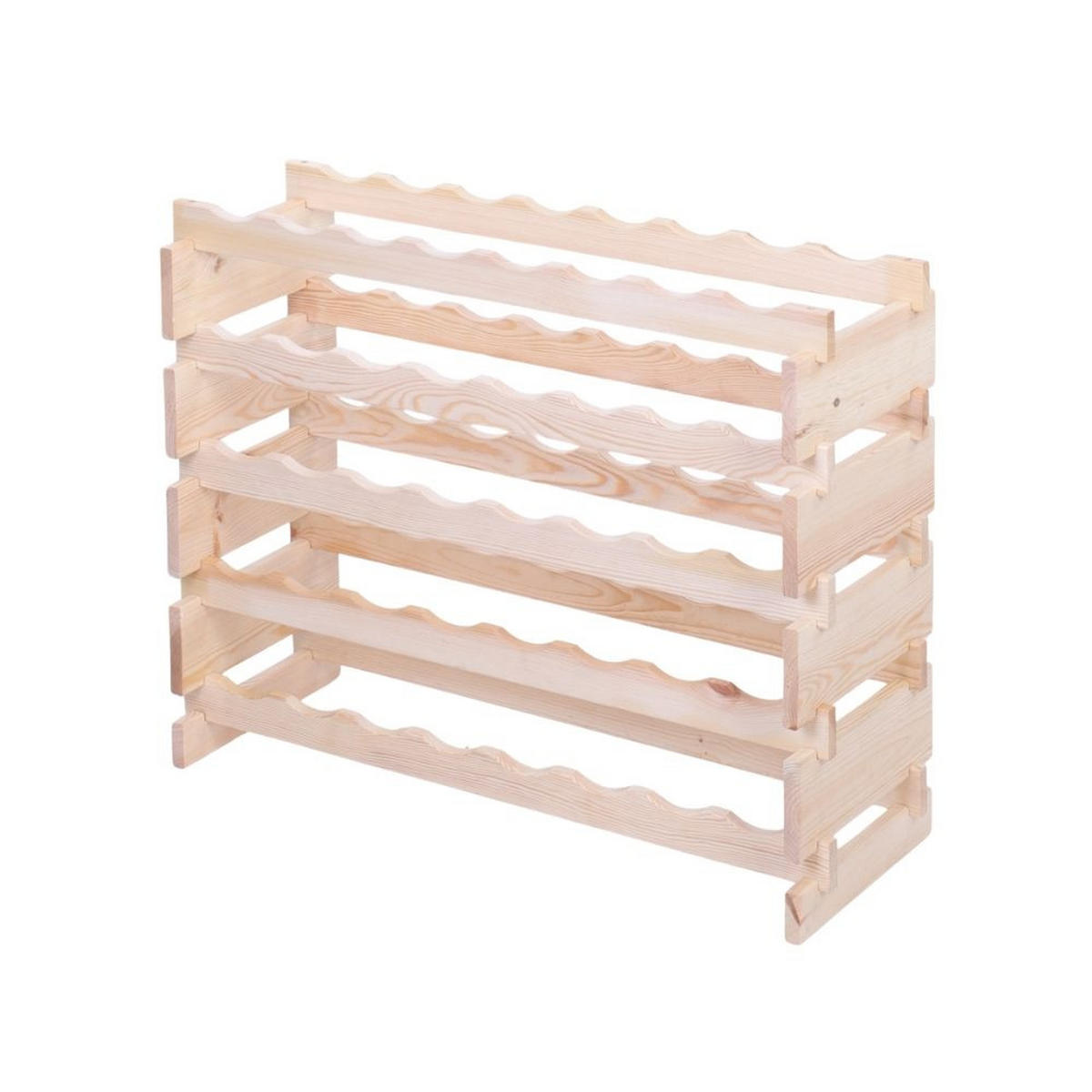 WEINREGAL VINOTECA FLEX PRO HxBxT 65x84x28cm 40 Flaschen auf 5 Ebenen Natur unbehandelt - Naturfarben, Holz (84/65/28cm) - PROREGAL