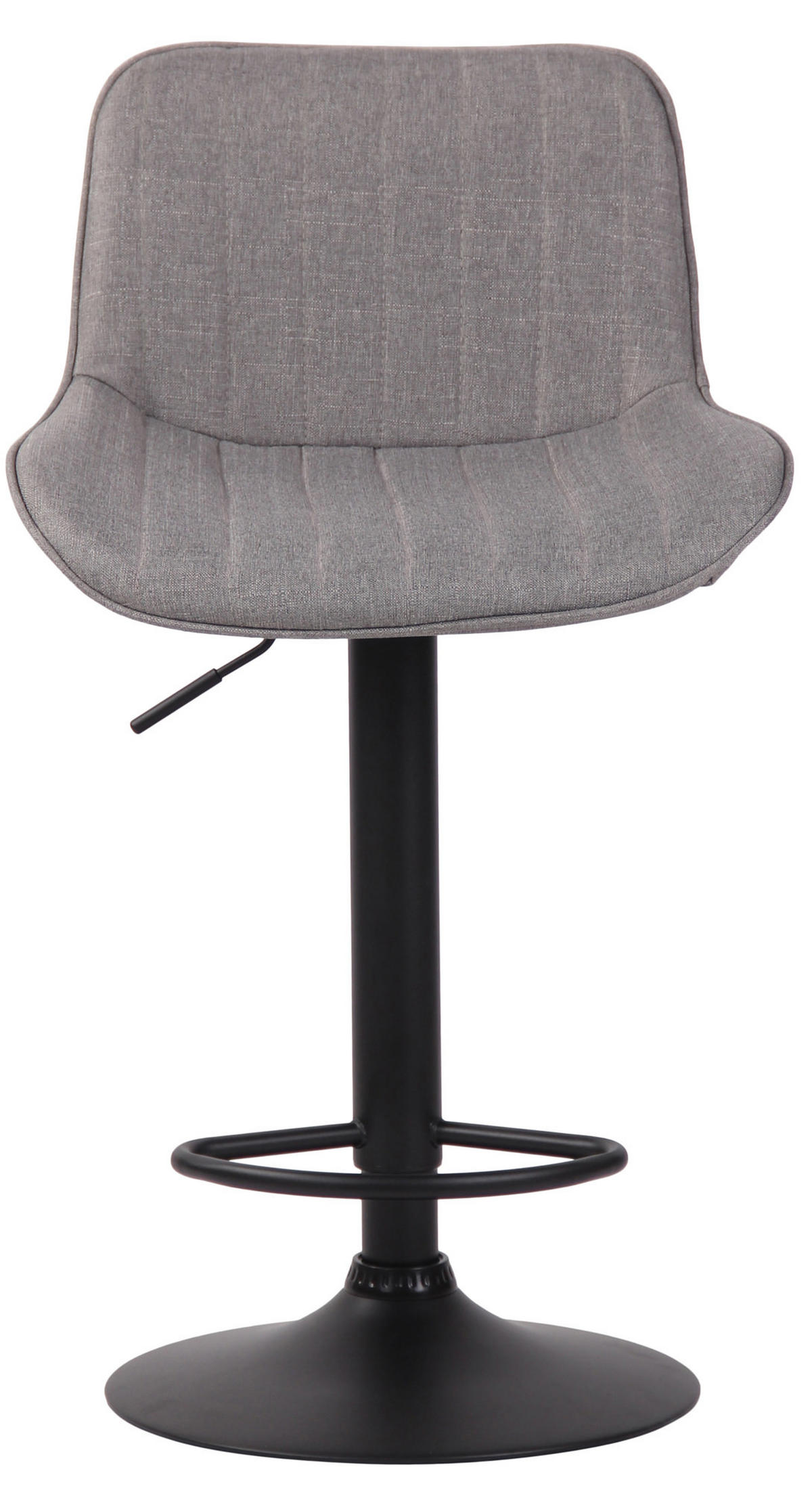 BARHOCKER Stoff grau - Schwarz/Grau, Textil/Metall (50/86/50cm) - CLP