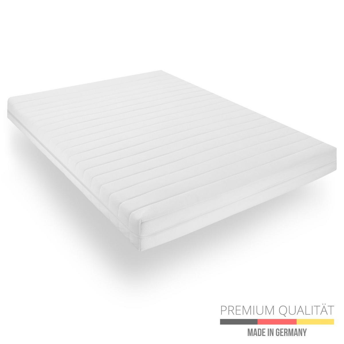 MATRATZE 120x200 cm, H2+H3 Höhe 15cm 7-Zonen Kaltschaummatratze mit waschbarem Bezug - Weiß, Textil (120/200cm) - Sleepneo