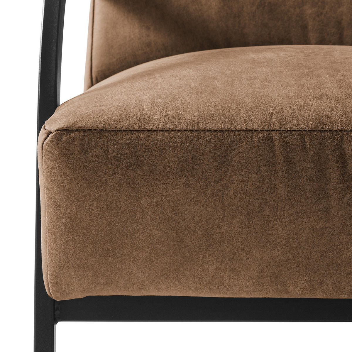 SESSEL - Antiklederlook - Grau, Textil (87/81/60cm) - home24