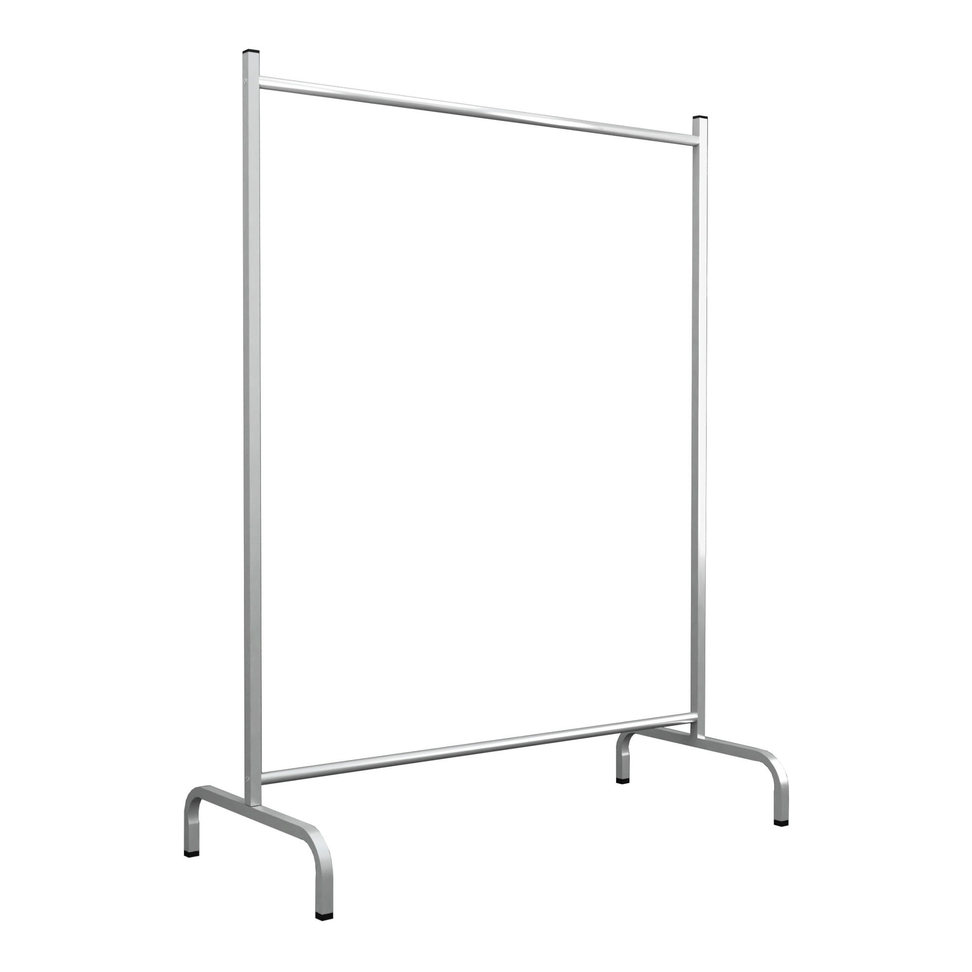 KLEIDERSTÄNDER Staffanstorp - Silberfarben, Metall (104/137/48cm) - [en.casa]