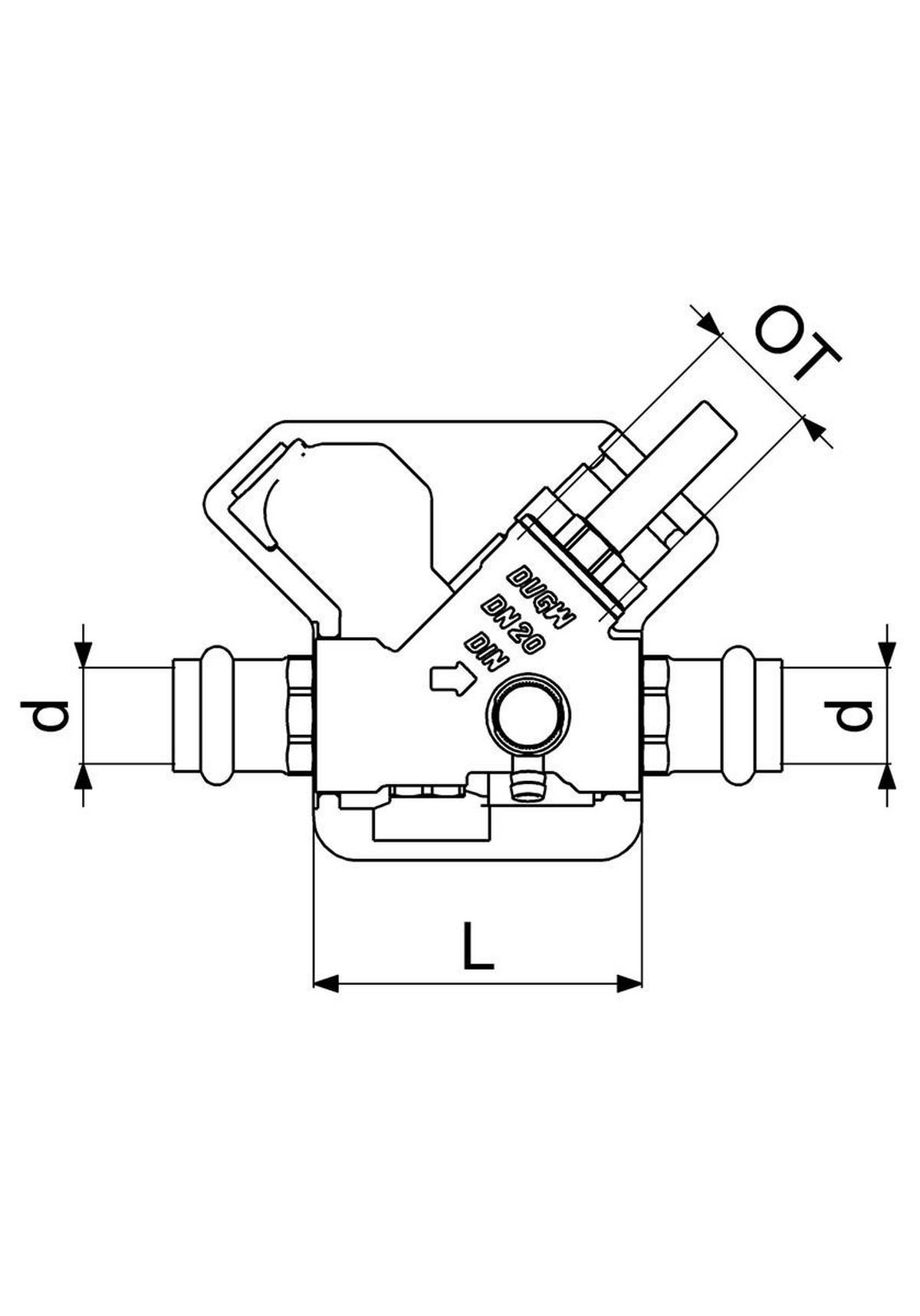 RUECKFLUSSVERHINDERER,M. ENTL. PRESSANSCH.IG,M.DS,DN20,PR22,DVGW - Schwarz, Metall (10/18/30cm) - Schlösser Armaturen