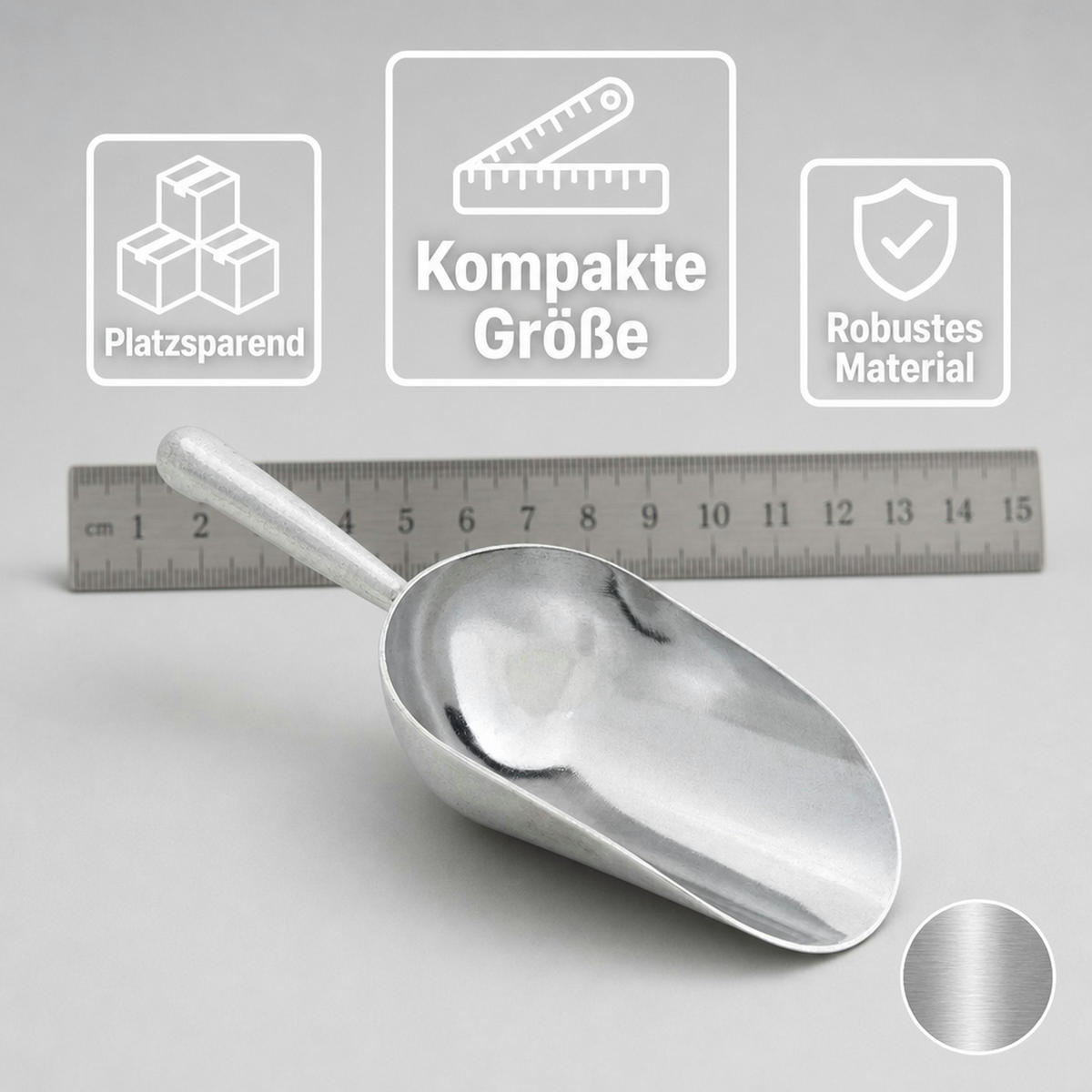 EISSCHAUFEL - Alufarben, Metall (10/7/12cm) - ich-zapfe