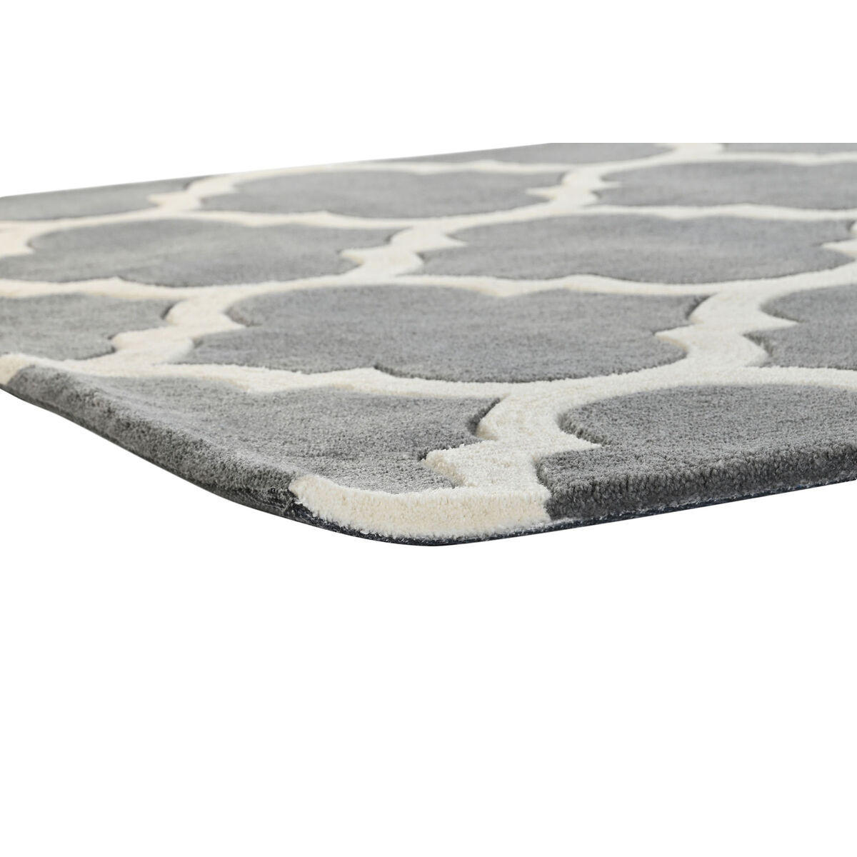 TEPPICH Grau Polyester 120 x 180 x 2 cm Ethnisch - Grau, Kunststoff (120/180cm) - DKD Home Decor