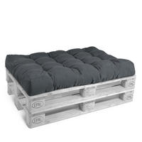 PALETTENKISSEN Eco Style Sitz 120/80/15 cm Graphitgrau - Grau, Textil (80/15/120cm) - Beautissu 