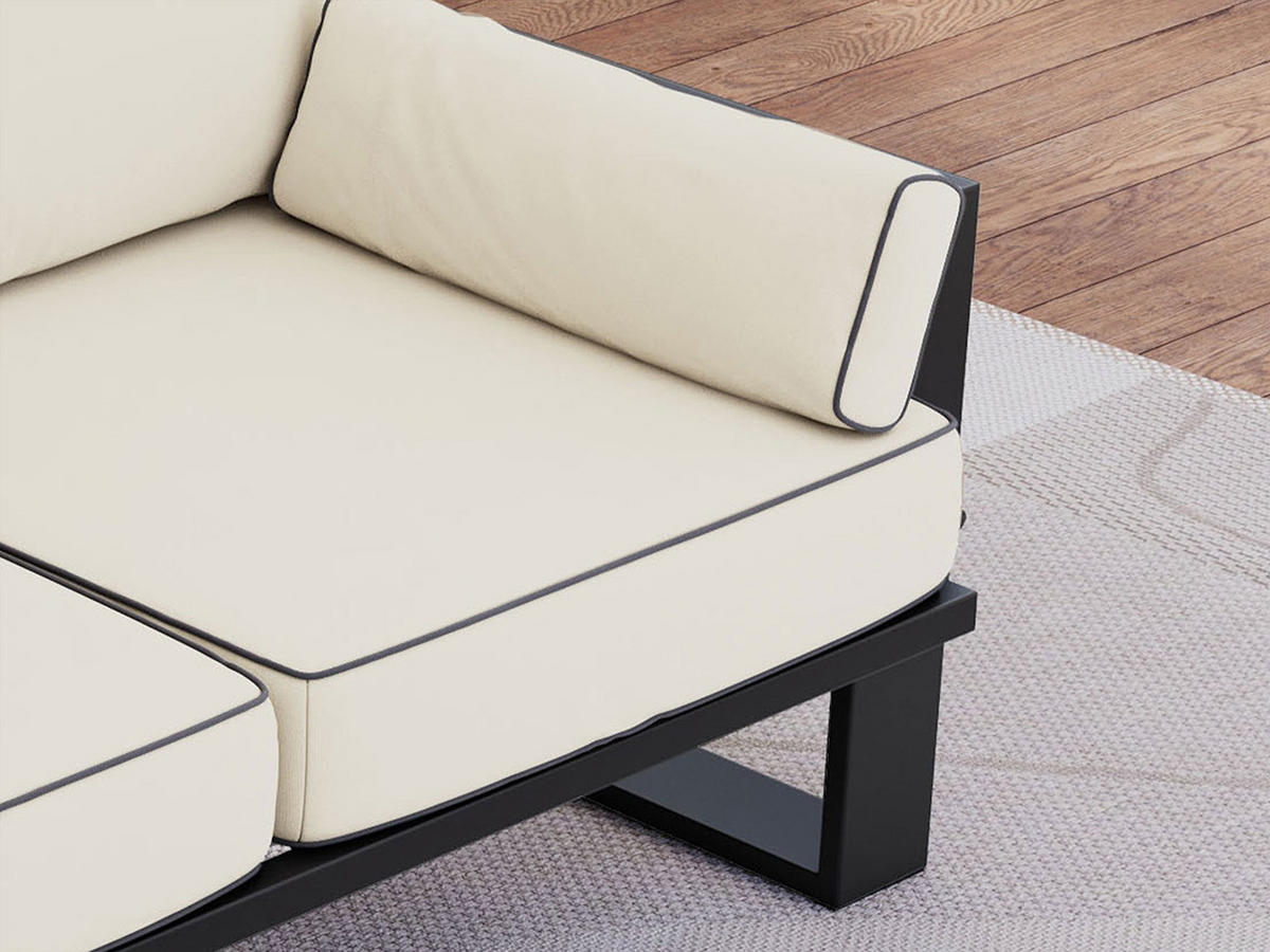 LOUNGESOFA Elba 2 Sitzer - Beige - Beige, Textil (150/90/87cm) - MKS