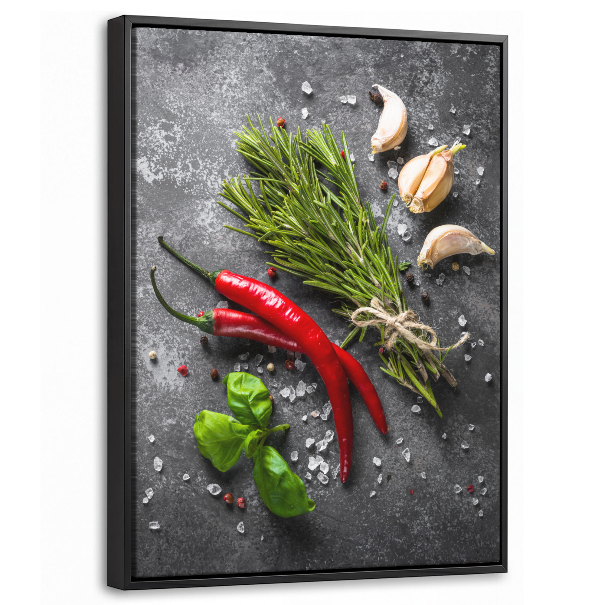 MuchoWow Leinwand Dunkelgrau 30x40 cm