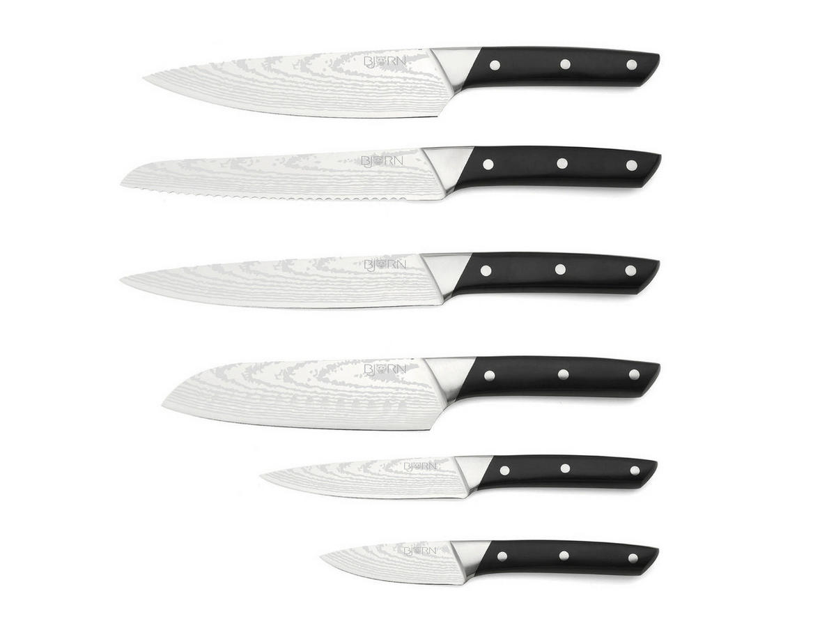 KÜCHENMESSER ERLING - 6er-Set - Silberfarben, Metall (1cm) - Björn
