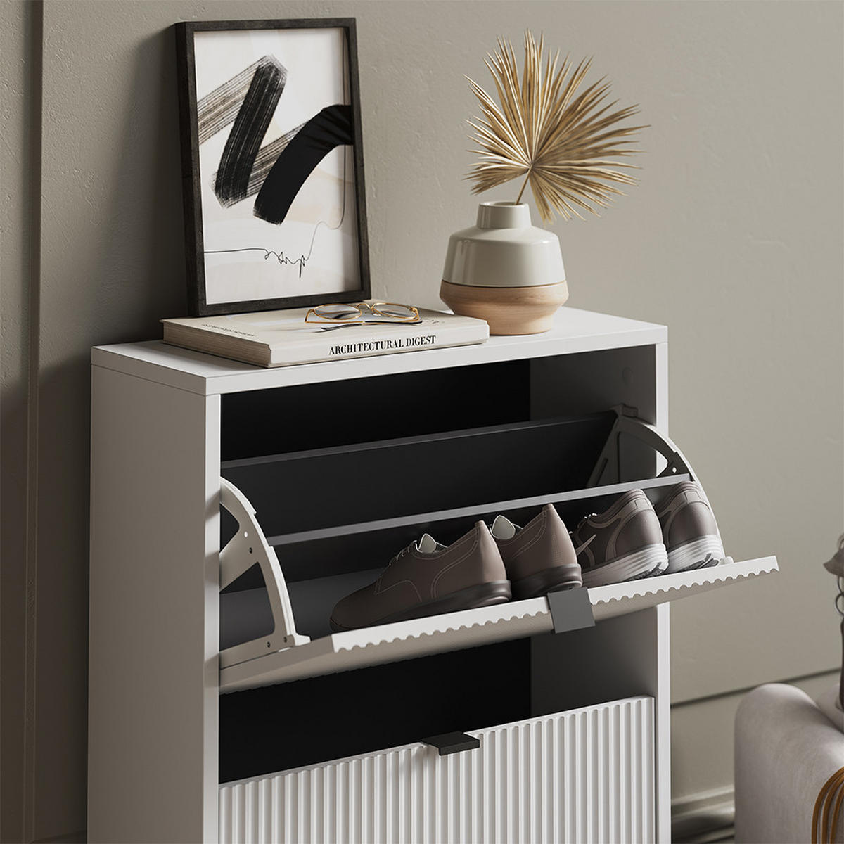 BOTNÍK NA BOTY Eliza Bílá - bílá, kompozitní dřevo (60/92/24cm) - Vicco