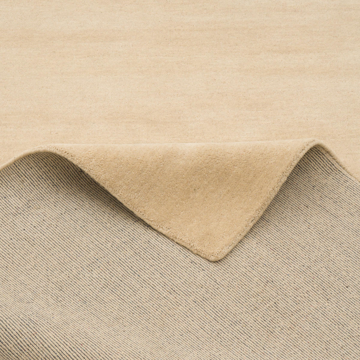 WOLLE NATUR TEPPICH GABBEH MAYA EINFARBIG - Creme, Textil (90/160cm) - Pergamon