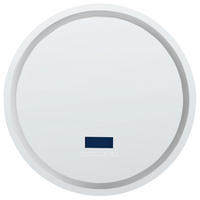 OGLINDĂ DE BAIE CU LED 60/60 cm cu Bluetooth-Lautsprecher argintie Brognon - argintiu, sticlă (60/60/4cm) - Beliani