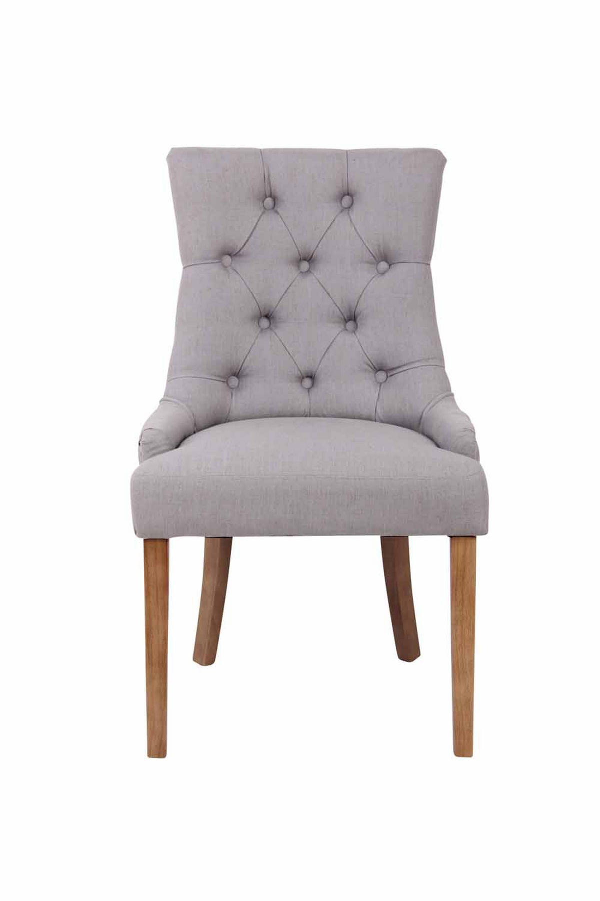 ESSZIMMERSTUHL Aboli, 2er Set Stoff, antik-hell Grau - Hellbraun/Grau, Holz/Textil (55/92/58cm) - TPFLiving