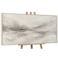 GEMÄLDE Nebulöse Ferne Schattenfugenrahmen Beige 160x80 cm - Beige, Holz (160/80cm) - YS-art gallery