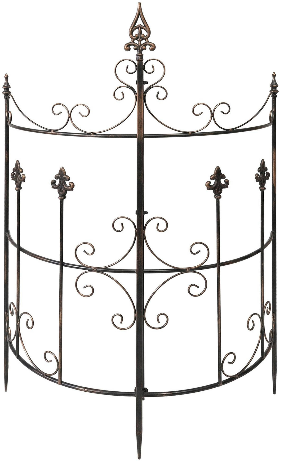 RANKGITTER Hugo 2er Set 73x33x123cm Metall Bronze Rankhilfe - Bronzefarben, Metall (73/123/33cm) - DELUKE