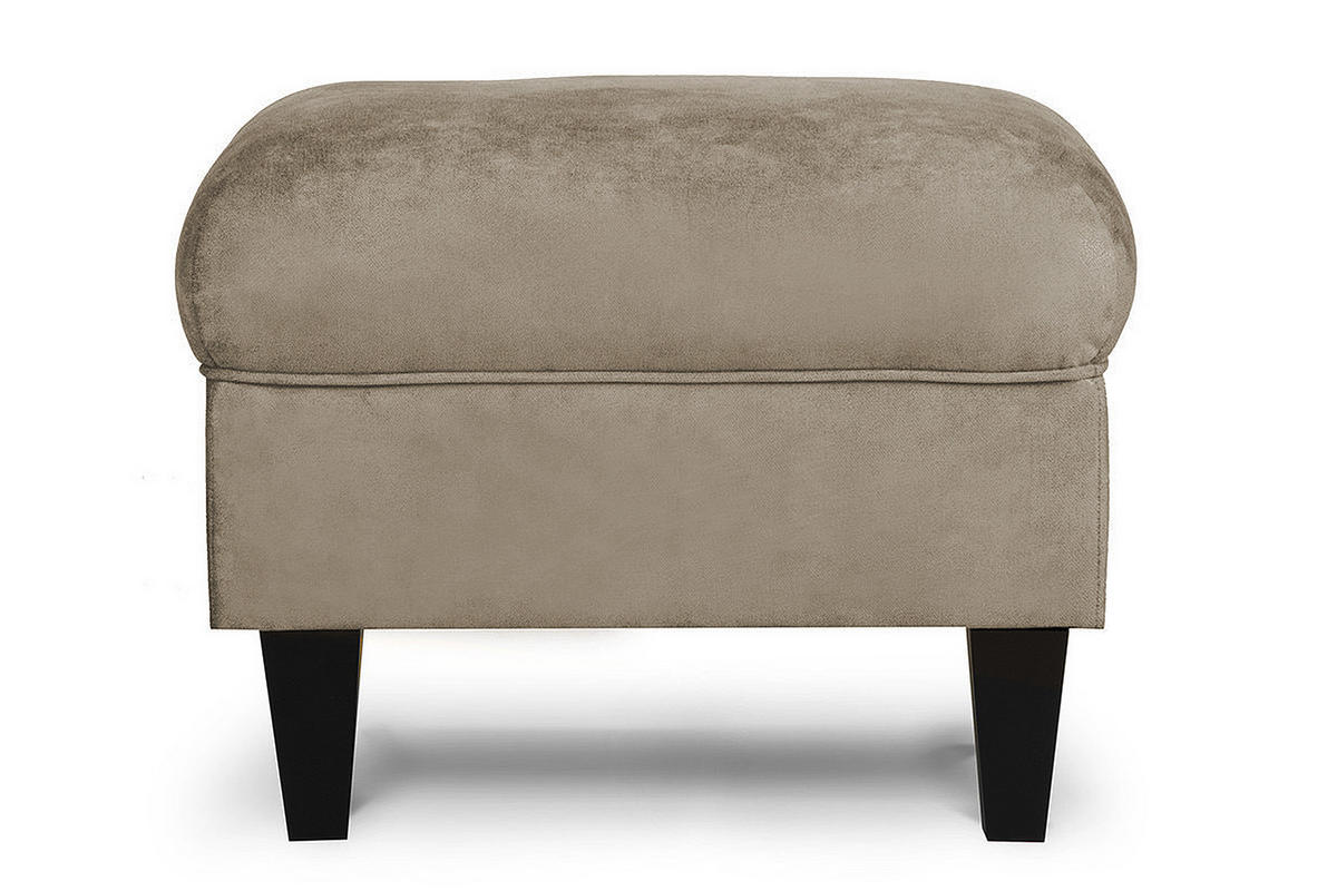 OHRENSESSEL-SET MILES inkl. Sitzhocker, beige - Beige, Holzwerkstoff/Buchenholz (82/105/97cm) - KONSIMO®