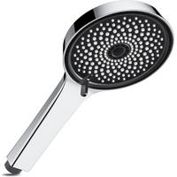 HANDBRAUSE Wassersparend mit 6 Strahlarten Silber - Silberfarben, Metall (10/12.7/24cm)