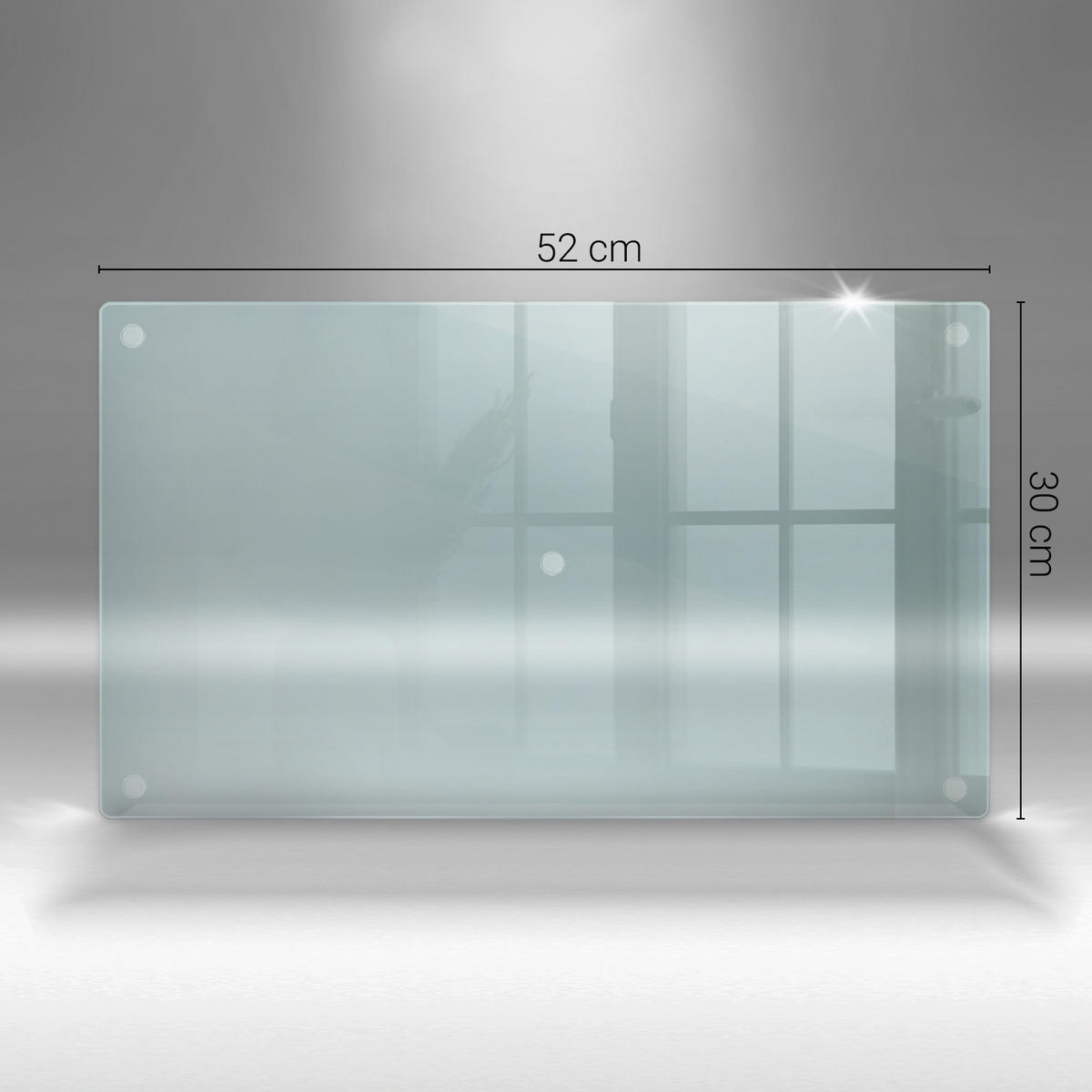 HERDABDECKPLATTE 30x52 cm Transparent - Transparent, Glas (30/0.4/52cm) - TULUP