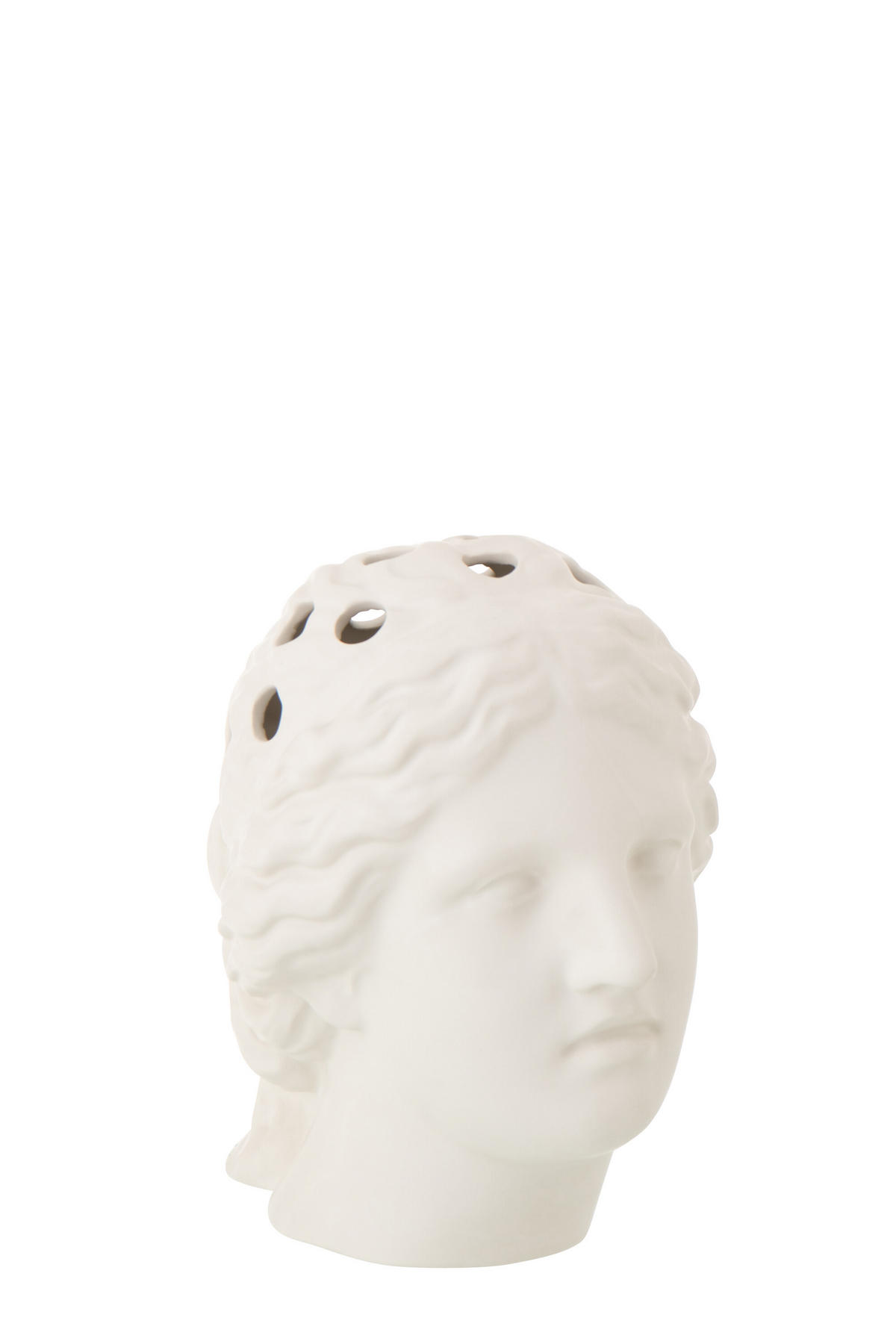 VASE FRAUENKOPF Weiß - Weiß, Keramik (26cm) - J-Line