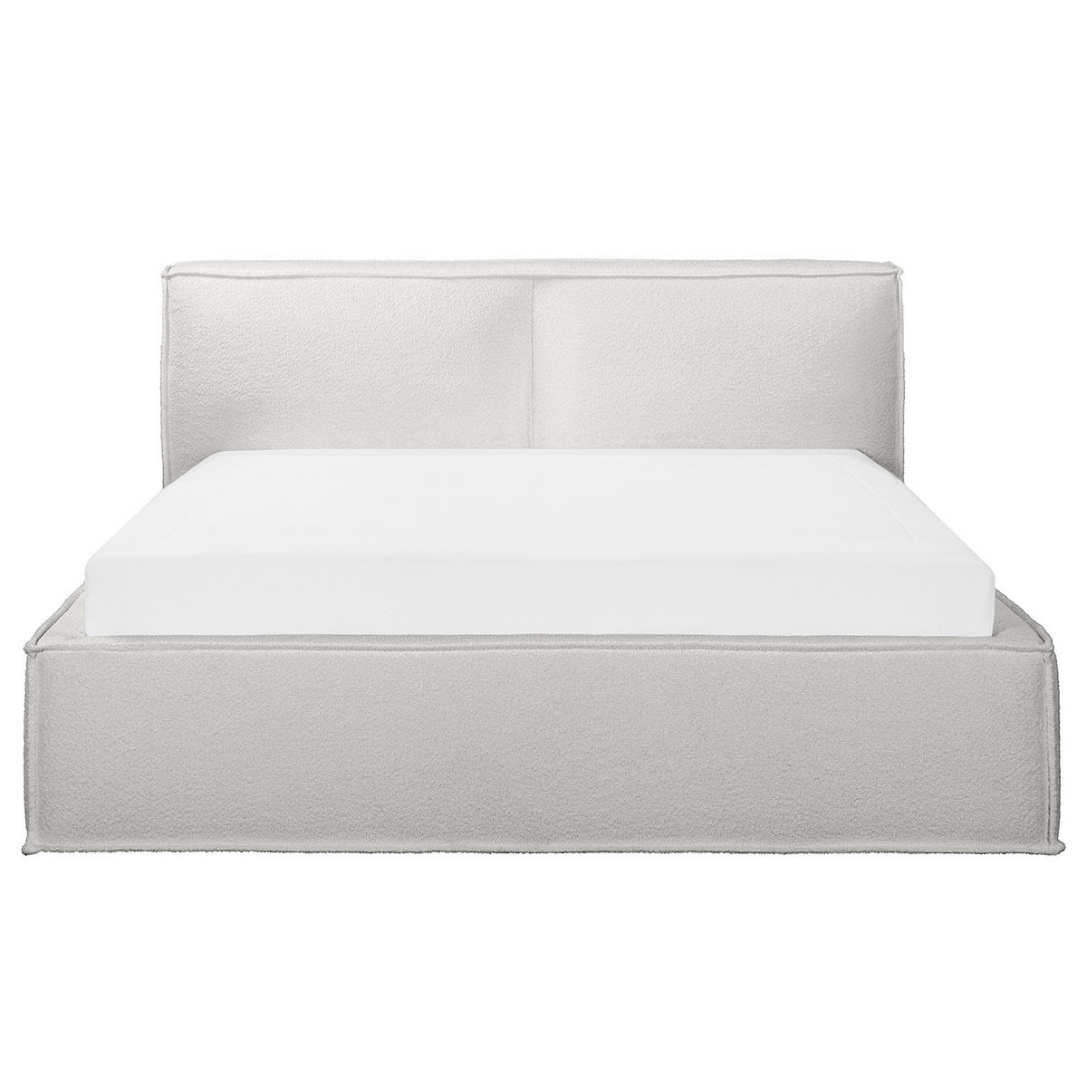 POLSTERBETT - Hellgrau, Textil (140/200cm) - home24