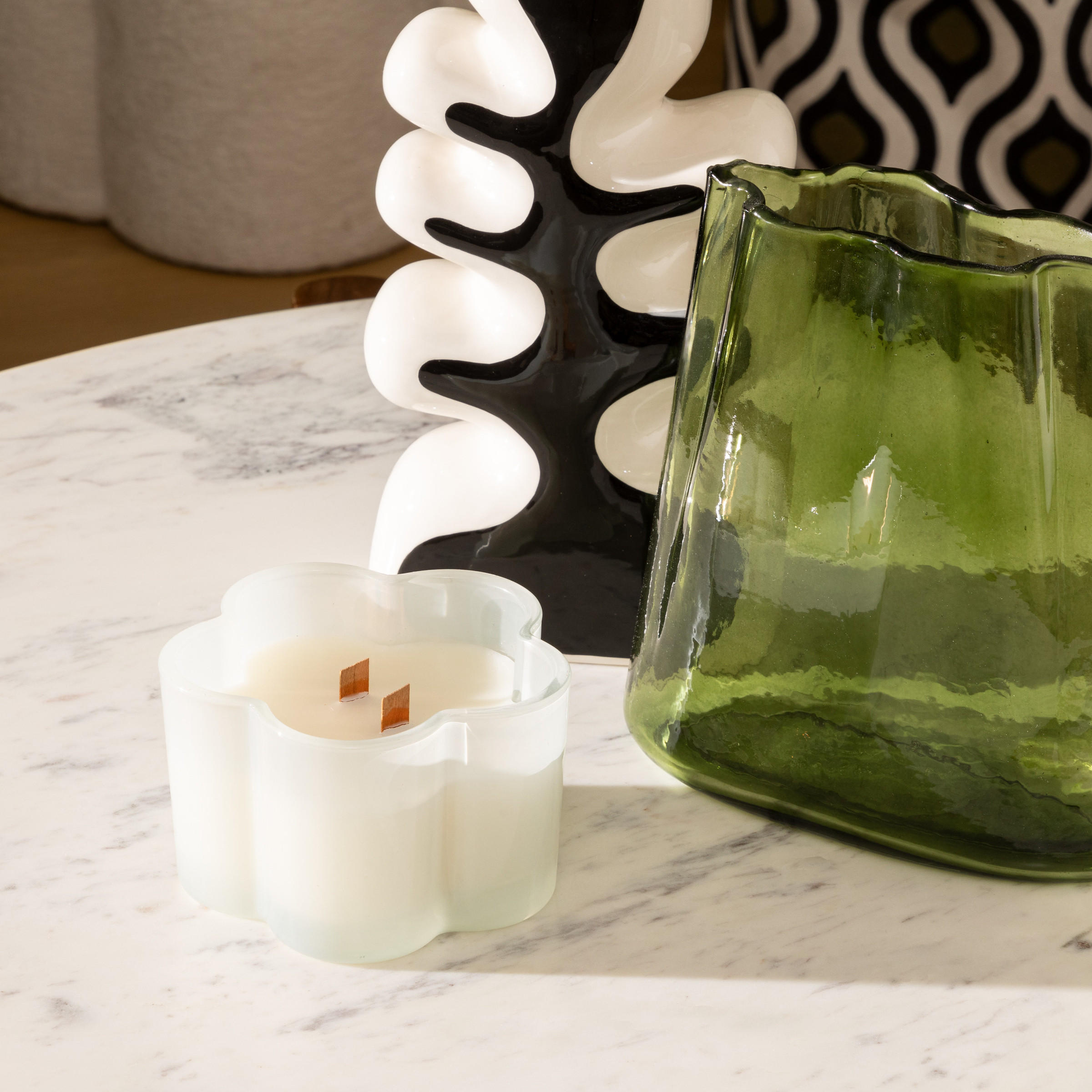 DUFTKERZE Twisted Lime 200 ml - Weiß, Paraffin (12.7/7.8cm) - Atmosphera Createur d´interieur