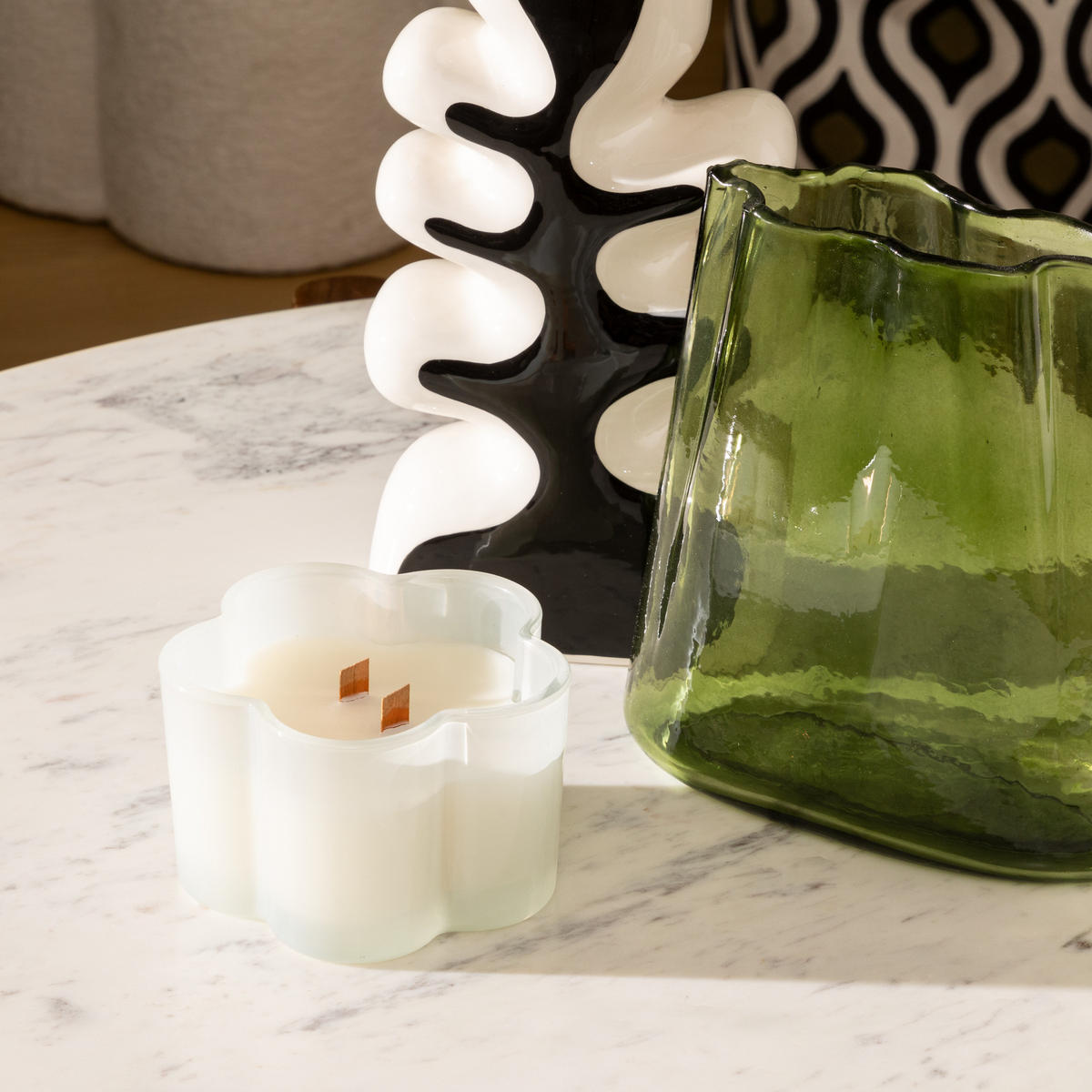 DUFTKERZE Twisted Lime 200 ml - Weiß, Paraffin (12.7/7.8cm) - Atmosphera Createur d´interieur