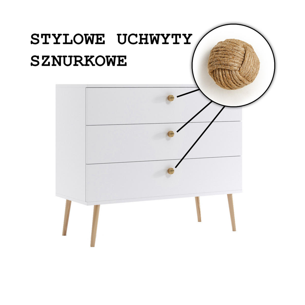 KOMMODE Ikon 100 Weiß, Schubladenkommode - Weiß, Holzwerkstoff (100/85/41cm) - Bettso