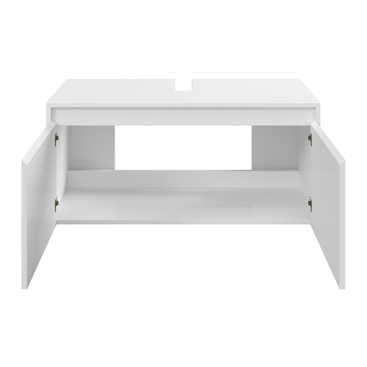 BADEZIMMER Martina Weiß 4-teilig - Weiß, Holz (100/45/45cm) - Bessagi Home