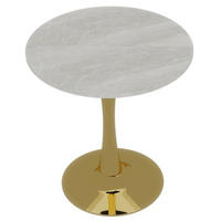 BARTISCH Ø70/75 cm mit Marmorplatte DE-39975 Gold - Goldfarben, Metall (70/70/72cm) - ComfortXL