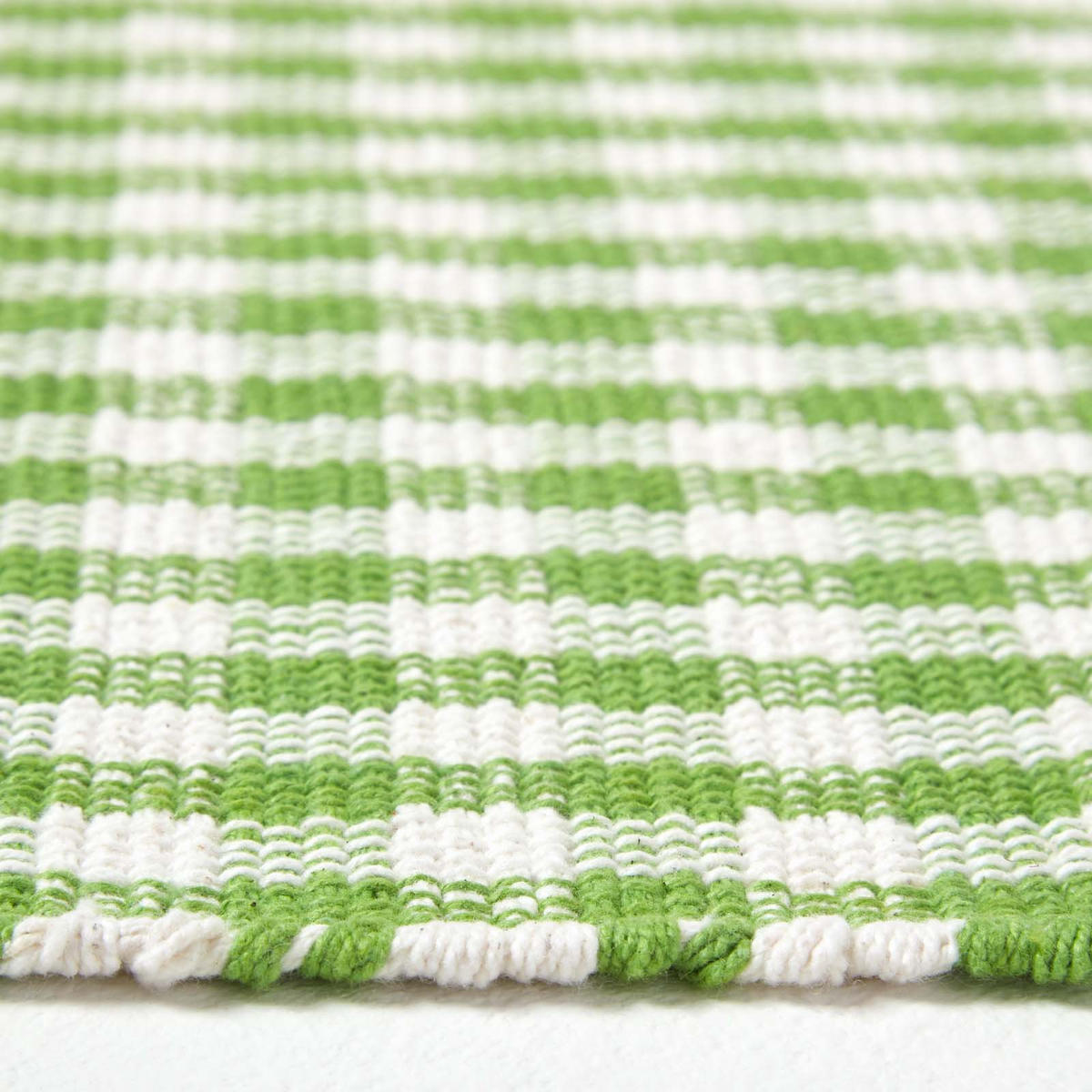 BAUMWOLLTEPPICH Vichy-Karo 70/120 cm - Grün, Textil (70/120cm) - Homescapes
