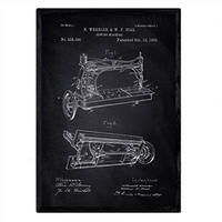 POSTER Nähmaschine Patent A3 Rahmenlos - Klar, Papier (29.7/5/42cm) - Nacnic