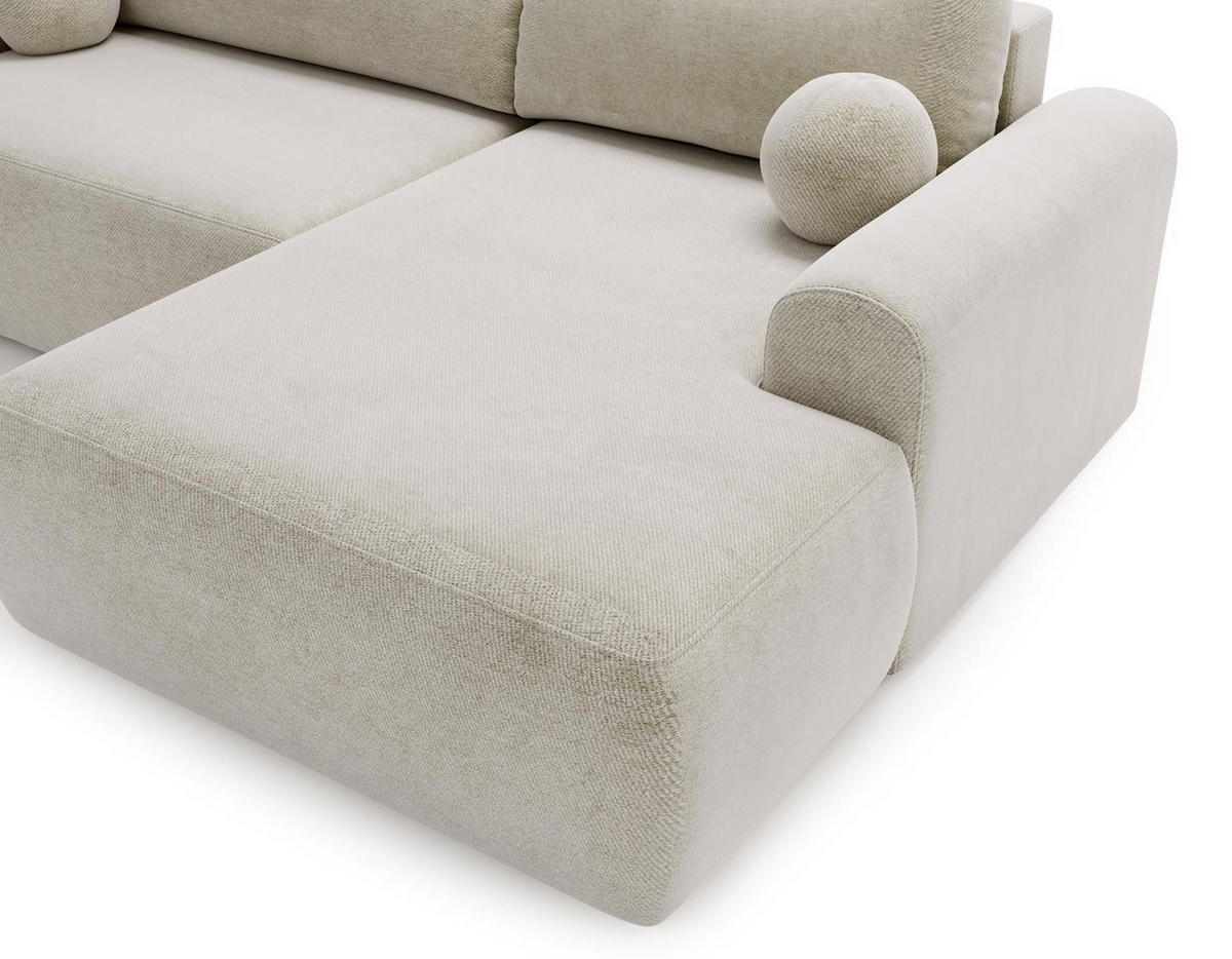 ECKSOFA velvet braun rechts AURA - Braun, Holzwerkstoff (257/177cm) - Compleo24