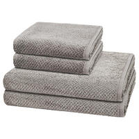 FROTTIERSET Pure 4-teilig - Grau, Textil (50/100cm) - Cawö