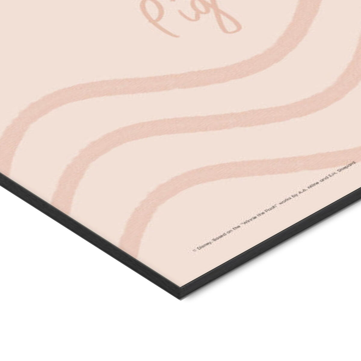 POSTER mit Rahmen Disney - Disney - Piglet Soft Pink Waves - Pink/Schwarz, Holz/Papier (70/100cm) - Poster&Frame
