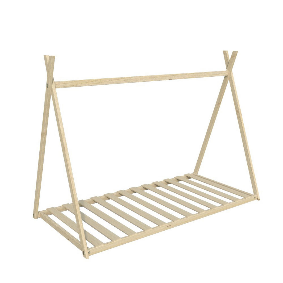 HAUSBETT SIOUX mit Lattenrost / Hausbett 90x190 Natural - Naturfarben, Holz (90/190cm) - Weber Industries