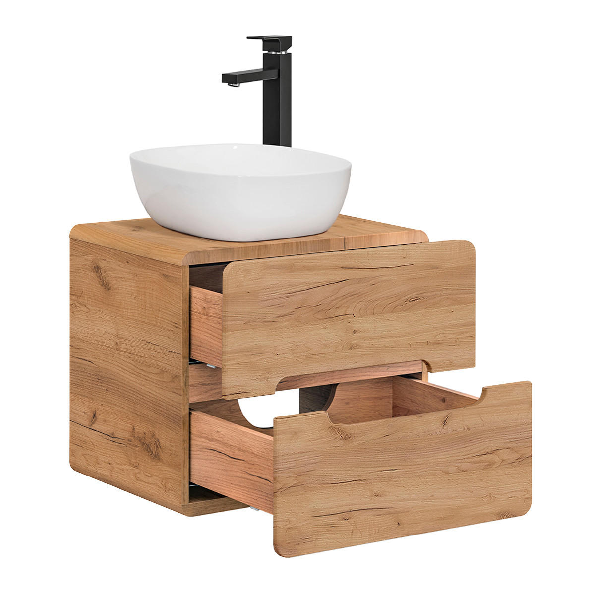 WASCHTISCH 60cm Arun Holz - Braun, Holzwerkstoff (60/53/46cm) - Petits-meubles