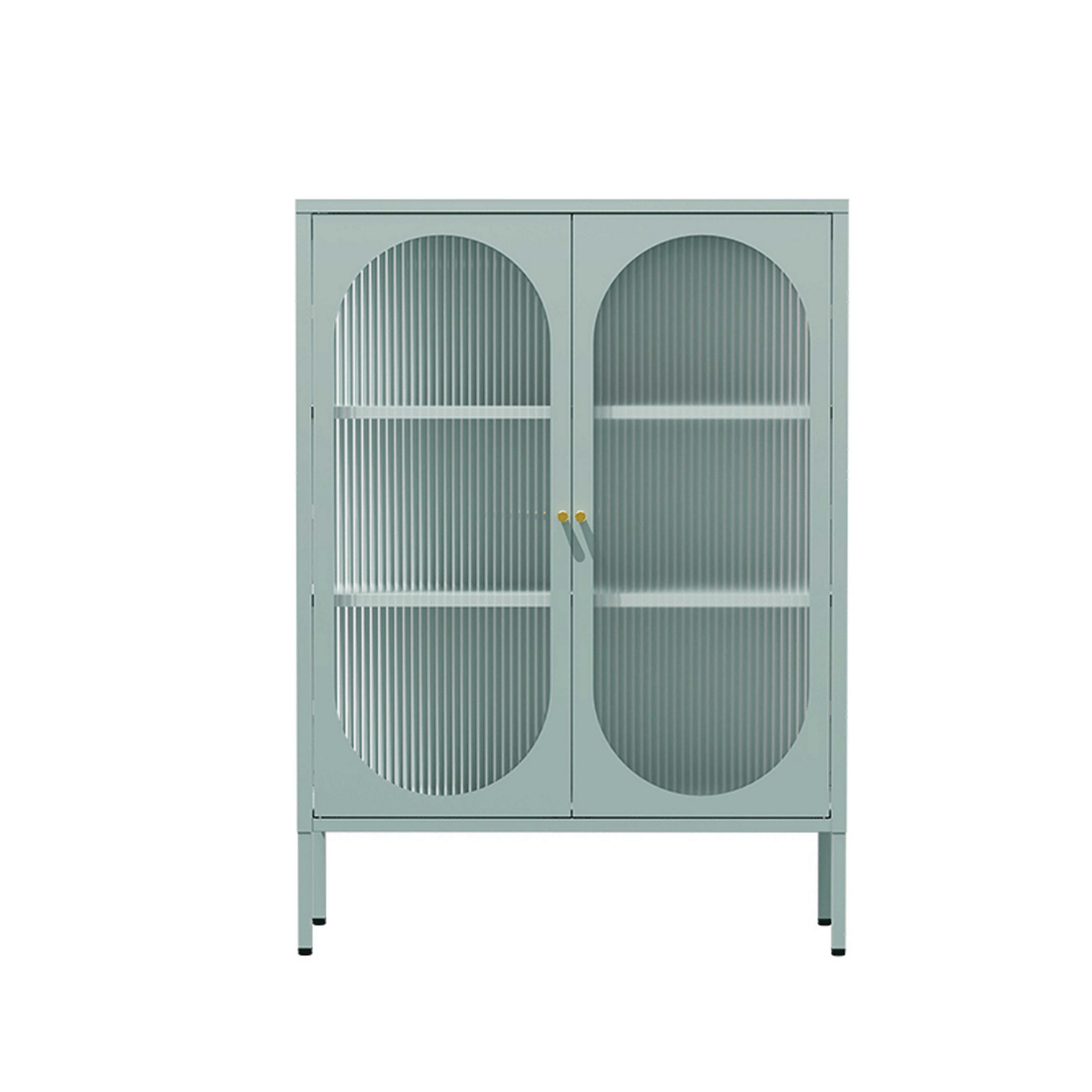 SIDEBOARD, Salbeigrün - Grün, Metall (35/110/80cm) - Oviala